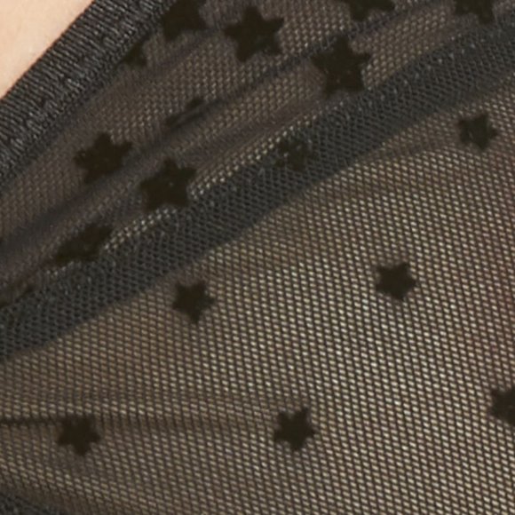Free People Celeste Stars Sheer Mesh Lace O Ring Bralette BLACK Size Small NEW - Picture 5 of 14